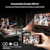 preiswerte Projektoren-Werksverkauf HY300 LCD Projektor Mini-Handheld-Tasche tragbar Trapezkorrektur Manueller Fokus WiFi-Bluetooth-Projektor 720P(1280x720) 150 lm Andere / Android Kompatibel mit HDMI USB