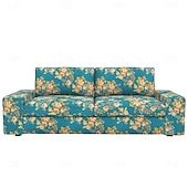 abordables Housse de canapé-Housse de canapé 100% coton en couleur florale matelassée