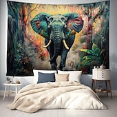 billiga djurgobelänger-målning färgrik elefant boho hängande gobeläng väggkonst stor gobeläng väggmålning dekor fotografi bakgrund filt gardin hem sovrum vardagsrum dekoration