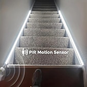 economico Strisce luminose COB-usb wireless pir motion sensor luci di striscia del led 5m 300 led 5v ad alta luminosità cob led nastro armadio da cucina smart night sensor lamp