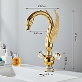 abordables Robinets de lavabo-Robinet lavabo - Classique Plaqué Set de centre Mitigeur un trouBath Taps