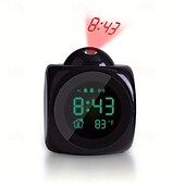 cheap Smart Lights-1pc Multifunctional Digital Alarm Clock  with Projector Light , Easy-to-Read LCD Display - Ideal for Bedroom and Living Room Decor