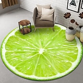 cheap Living Room &amp; Bedroom Rugs-Fruit Rug Floor Mat Non-Slip Round Area Rugs Kitchen Floor Mat Soft Carpet for Bedroom Livingroom Bedside