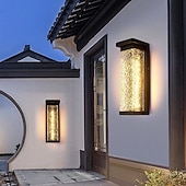 cheap Outdoor Wall Lights-LED Outdoor Wall Lights Multi Color 16cm Single Head New Chinese Style Modern Waterproof Metal Acrylic 20W For Balcony Aisle Garden Villa 110-240V