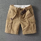 cheap Outdoor-Men&#039;s Tactical Shorts Cargo Shorts Shorts Buttons Drawstring Multi Pocket Plain Wearable Short Outdoor Daily Camping &amp; Hiking Fashion Classic Black White