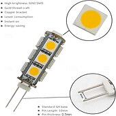 ieftine Lumini LED Bi-pin-becuri led g4 bi-pin 13-5050 smd 2w bec led g4 12v dc bază bi-pin becuri interioare super luminoase pentru rv barcă lumini cabinet lumini peisaj iluminat 10buc