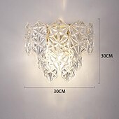 abordables Appliques murales d&#039;intérieur-appliques murales d&#039;intérieur à LED source de lumière 3 couleurs 30 cm 2 lumières Vienne spectre complet magnificence applique murale moderne métal verre e14 pour chambre salle de bain vanité salon