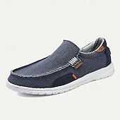 levne Pánské nazouváky a mokasíny-pánské ležérní slip-on plátěné mokasíny s polstrovanou podrážkou - lehké a pohodlné boty pro každodenní nošení