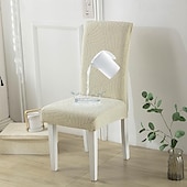 cheap Chair Cover-Water Resistant Elastic Dining Chair Cover for Dining Room Kitchen Wedding Hotel Banquet Restaurant Anti-dirty Seat Chair Covers