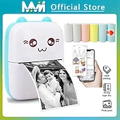 cheap Scanners &amp; Printers-Mini Portable Pocket Mobile Thermal Printer Smart Inkless Printing Stickers Label Photo Wireless Bluetooth Printer