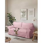 cheap Sofa Cover-2 Seat Sofa Cover or  2 Seat Sofa Bed Cover with Cushion Covers and Backrest Covers For Ektorp Couch Slipcover Washable Furniture Protector  LITB PRIME cover Ektcover