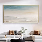 economico Quadri paesaggistici-dipinto a mano dipinto a olio minimalista con texture blu dipinto a mano da parete dipinto a mano con cielo e oceano dipinto a olio con cielo e oceano dipinto a mano con onde e spiaggia a olio