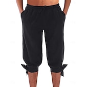 economico Fondi-Retrò Vintage Medievale 17° secolo Mascherata Pantaloni da pirata Fiera del Ren Vichingo Tinta unica Per uomo Costumi da pirata Fantasia Mascherata Festa / Sera Adulti Pantaloni