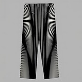 economico Sciolto-Per uomo Fantasia geometrica pantaloni della tuta Vita normale Affari casual Matrimonio Da giorno Tasche Pantaloni a gamba dritta Estate Primavera Autunno Stampa 3D Nero Vino Blu