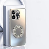 Недорогие Чехлы для iPhone-Чехол для телефона для iPhone 15 Pro Max iPhone 14 Pro Max iPhone 13 Pro Max задняя крышка с подставкой ударопрочный стеклянный камень ПК