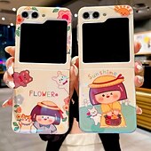 Недорогие Чехлы для Samsung-телефон Кейс для Назначение SSamsung Galaxy Z-флип 6 Z Flip 5 Кейс на заднюю панель Ультратонкий Защита от удара 3D в мультяшном стиле ТПУ