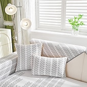 cheap Sofa Cover-Fishbone Chenille Sofa Mat Sofa Cushion Solid Color Non-slip Soft Comfy