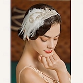 olcso Kiegészítők és még sok más-1920-as évek A nagy Gatsby Flapper fejpánt A nagy Gatsby Esküvői Vendég Gallér nélküli Női Mindszentek napja Farsang Álarcos mulatság Parti Álarcos mulatság Esküvői fogadás Felnőttek Hajszalag Minden