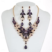 cheap Jewelry Sets-Bridal Jewelry Sets Two-piece Suit Rhinestone Imitation Diamond 1 Necklace Earrings Women&#039;s Statement Sweet Lovely Classic Precious Peacock Jewelry Set For Wedding Gift