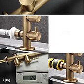 billige Baderomskraner-Vaskekran for baderom - Klassisk Antikk Messing Montere Utsiden Enkelt Håndtak Et HullBath Taps