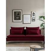 abordables Housse de canapé-Housse de section 3 places 100% coton couleur uniforme housses matelassées 8 pièces ensemble de housse de futon