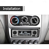 preiswerte Bluetooth Auto Kit/Freisprechanlage-Autoradio Bluetooth Oldtimerradio MP3-Player Stereo USB für AUX Oldtimer-Stereoanlage Audio Silber Schwarz