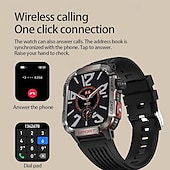 お買い得  スマートウォッチ-2024年新作アウトドアスポーツ高度気圧コンパスBluetooth通話スマートウォッチLEDライト付きマネーチェック機能付きスマートウォッチ
