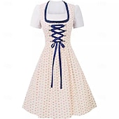 olcso Dirndl-Oktoberfest Ruhák Dirndl Trachtenkleader Októberi fesztivál bajor Hagyományos viselet ruha Meadows Női Hagyományos stílusú ruha Blúzok Ruha Kötény