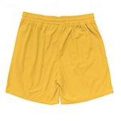 baratos Calções Estilo Casual-Homens Shorts de verão Shorts casuais Shorts de veludo cotelê Bolsos Com Cordão Cintura elástica Tecido Conforto Comprimento do joelho Ao ar livre Diário Moda Estilo Clássico Preto Amarelo