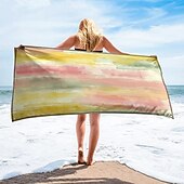 levne sady plážových ručníků-barevná plážová osuška 100% mikrovlákno pohodlné přikrývky nadrozměrná plážová osuška, 35&quot; x 70&quot;, velká koupací osuška pro dospívající dospělé, rychleschnoucí, savá, měkká, všestranná na cesty, do