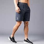 cheap Casual Shorts-Men's Athletic Shorts Active Shorts Shorts Running Shorts Casual Shorts Pocket Drawstring Elastic Waist Plain Comfort Short Sports Outdoor Daily Going out Fashion Casual Black Blue Micro-elastic