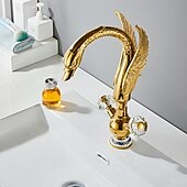 abordables Robinets de lavabo-Robinet lavabo - Classique Plaqué Set de centre Mitigeur un trouBath Taps
