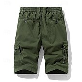 billige Klassisk-Herre Taktiske shorts Cargoshorts Shorts Knapper Elastisk midje Multi lomme عادي Anvendelig Knelengde utendørs Daglig Camping &amp; Vandring Mote Klassisk Svart Militærgrønn