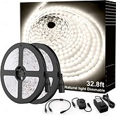 cheap Plug Strip Lights-LED Strip Light Set 32.8Ft Dimmable  Warm Light White Light Ice Blue Yellow Light Red Light Super Bright LED Tape Light 120 LED/M SMD 2835 Suitable for Dressing Table Home Kitchen Cabinet Bedroom