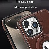 Недорогие Чехлы для iPhone-телефон Кейс для Назначение Айфон 15 Про Макс Плюс iPhone 14 13 12 11 Pro Max Plus Кейс на заднюю панель со стендом Поддержка беспроводной зарядки Защита от удара Ретро ТПУ ПК