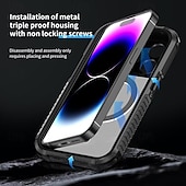 economico Cover per iPhone-telefono Custodia Per iPhone 16 15 14 Pro Max Plus iPhone 15 14 Pro Max Copertura Posteriore Custodia ad adsorbimento magnetico Traslucido Supporta la Ricarica Wireless Resistente agli urti PC