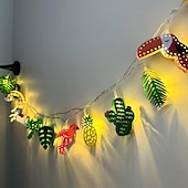 お買い得  電池式-LED ストリングライト 1.65m 10LED 2024 新夏テーマ パーティーデコレーション LED ハワイアンストリングライト フラミンゴ パイナップル タートルバック リーフライト ストリング ホーム ホリデー パーティー 屋内 ガーデンデコレーション