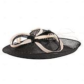 お買い得  パーティーハット-帽子 シナメイ ボウラーハット / クローシュハット サンハット トップハット ウェディング ティーパーティー エレガントなウェディング 羽根付き 蝶結び ヘッドピース ヘッドウェア