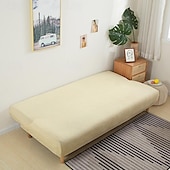 economico Copertura del divano futon-Copridivano letto senza braccioli in tessuto jacquard 3 diverse dimensioni fodere per decorazioni per divano in velluto di mais protezione elasticizzata copripanca elastico