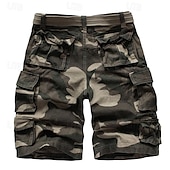 tanie Klasyczny-Męskie Spodenki Taktyczne Spodenki cargo Szorty Guziki Multi Pocket Równina Zdatny do noszenia Krótki Na zewnątrz Codzienny Wyjściowe Moda Klasyczny Zieleń wojskowa Żółty kamuflaż
