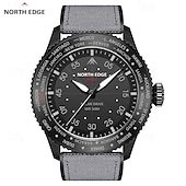 Χαμηλού Κόστους Ρολόγια Quartz-NORTH EDGE Άντρες Χαλαζίας Δουλειά Φωτίζει ΑΔΙΑΒΡΟΧΟ TPU Λουράκι από νάιλον Παρακολουθήστε