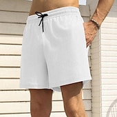 Χαμηλού Κόστους Casual σορτς-Ανδρικά Αθλητικό σορτς Σορτσάκια Σορτς για τρέξιμο Casual σορτς Κορδόνι Ελαστική μέση Με επένδυση συμπίεσης Σκέτο Άνεση σύντομο Υπαίθρια Αθλήματα Καθημερινά Εξόδου Μοντέρνα Καθημερινό Μαύρο Λευκό