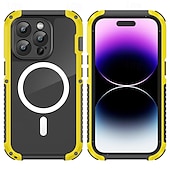 economico Cover per iPhone-telefono Custodia Per iPhone 16 15 14 Pro Max Plus iPhone 15 14 Pro Max Copertura Posteriore Custodia ad adsorbimento magnetico Traslucido Supporta la Ricarica Wireless Resistente agli urti PC