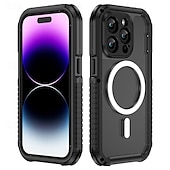 economico Cover per iPhone-telefono Custodia Per iPhone 16 15 14 Pro Max Plus iPhone 15 14 Pro Max Copertura Posteriore Custodia ad adsorbimento magnetico Traslucido Supporta la Ricarica Wireless Resistente agli urti PC