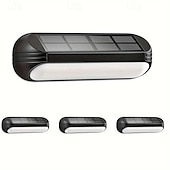 cheap Ground Lights-Solar Outdoor Deck Lights, Upgraded RGB Solar Fence Lights with Color Changing &amp; Warm White Mode, Waterproof LED Solar Powered Lights for Yard, Wall, Stairs, Pool and Step Decor