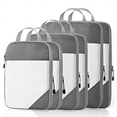 economico deposito bagagli e viaggi-Confezione da 6 cubi da imballaggio a compressione per valigie, set da 6 cubi da imballaggio organizer da viaggio, organizzatori da viaggio comprimibili essenziali per il viaggio