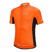 voordelige Herenjassen &amp; Gilets-Gelukkig Voor heren Wielrenshirt Korte mouw Fietsen Shirt met 3 achterzakken Bergracen Ademend Sneldrogend Anatomisch ontwerp Lampenkatoen Zwart Wit Rood Sport Kleding