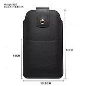 abordables sac de téléphone universel-Hommes téléphone portable boucle étui ceinture taille sac accessoires pu cuir sac à main téléphone portefeuille vintage ceinture téléphone portable gaine de protection