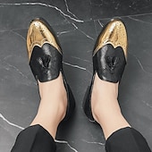 preiswerte Halbformell-Herren Loafer &amp; Slip On Bullock Schuhe Abendschuhe Quasten-Müßiggänger Metallische Schuhe Wanderschuhe Geschäftlich Party &amp; Abend PU Atmungsaktiv Körpergröße erhöhen Komfortabel Gold