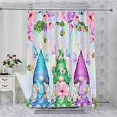 cheap Shower Curtains-Plant Series Waterproof Shower Curtain 180cm*180cm(70&quot;*70&quot;) Botanical Bathroom Decor Mildew Resistant Polyester Fabric for Bath Tub Shower